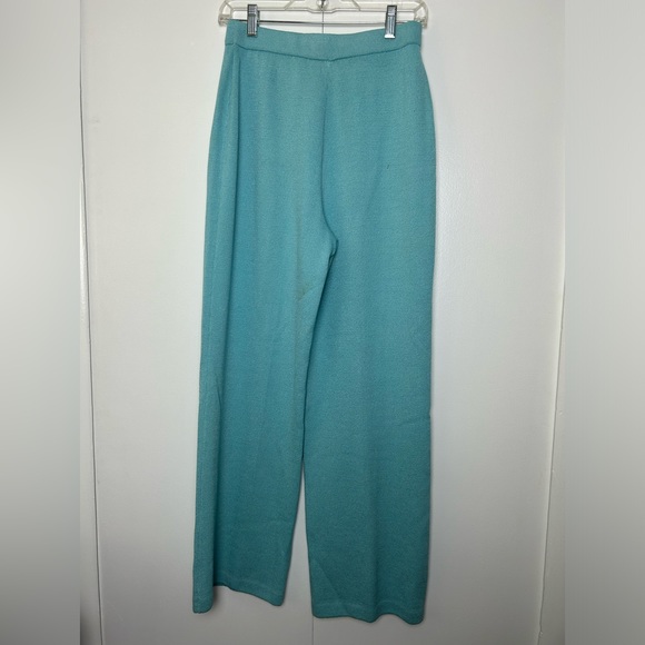 St. John Knit Light Blue Cami Top and Wide Leg Pant Set - Picture 7 of 10